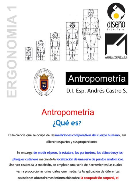 Antropometria Ergonomía Física 2023 1 Pdf Factores Humanos Y Ergonomía Antropometría