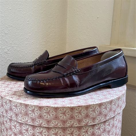 Vintage Burgundy Bass Weejun Penny Loafers Perfect Depop