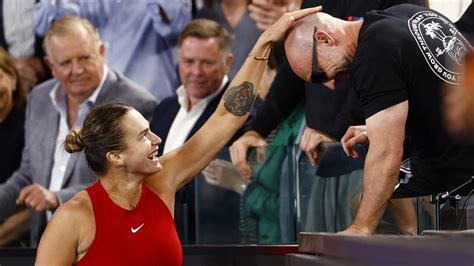 Aryna Sabalenka continues bizarre pre-match ritual of signing her ...