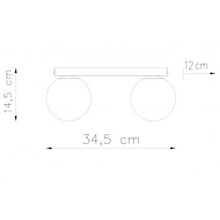 SL 1147 Plafon sufitowy 2 białe kule YOLI 2 G9 Sollux