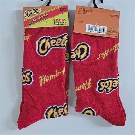 Odd Sox Underwear Socks Men Odd Sox Novelty Crew Socks Snack Cheetos Flamin Hot Food