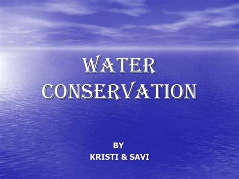 Ppt Water Conservation Powerpoint Presentation Free Download Id