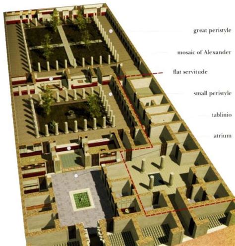 Pomp I Maison Du Faune Plan Es Er Style Stuc Imitant Marbre