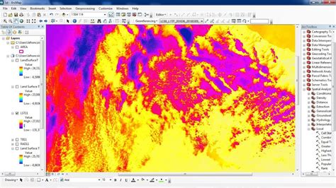 Calculating Land Surface Temperature Landsat8 By Arcgis Youtube