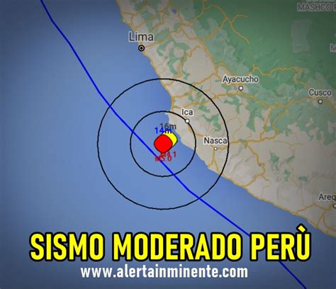 Alerta Inminente Internacional On Twitter Sismo Moderado En Per