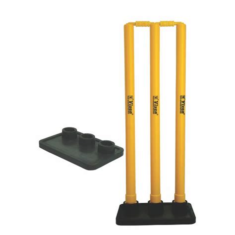 CRICKET PLASTIC STUMP SET WITH RUBBER BASE Vixen India