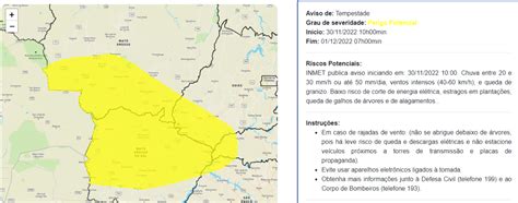 Inmet Emite Alerta De Tempestade Para Tr S Lagoas Gua Clara E