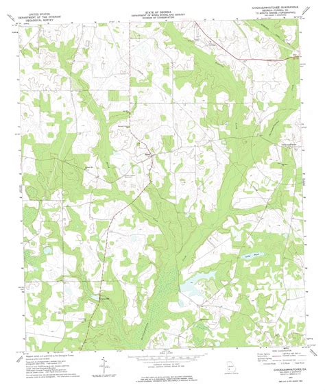 Chickasawhatchee Topographic Map 124000 Scale Georgia