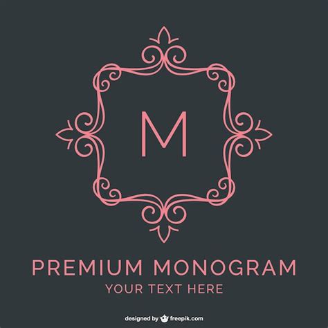 Premium Monogram Template Free Vector