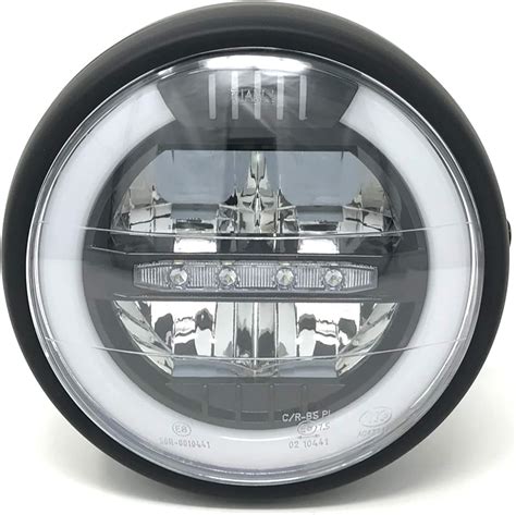 Alchemy Parts Motorcycle LED Headlight 6 5 Inch 165mm With High Low