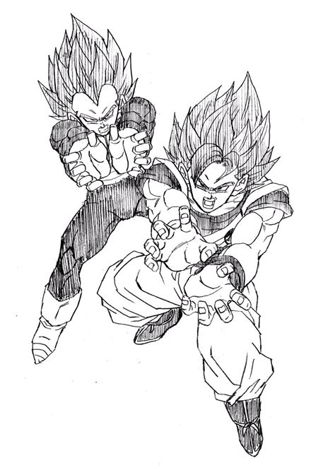 Goku And Vegeta Drawing at GetDrawings | Free download