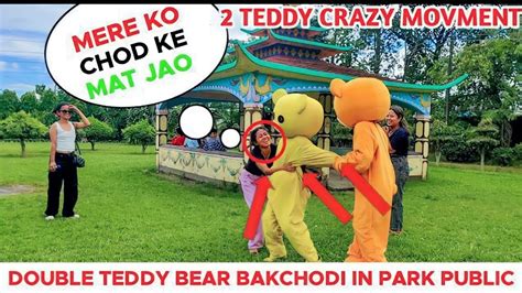 Teddy Bear Dance Whit Cute Girl In Pablic Ll 🥰🥰romantic Scenes In Girl