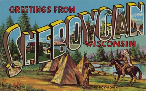 Greetings From Sheboygan Postcard Wisconsin Historical Society