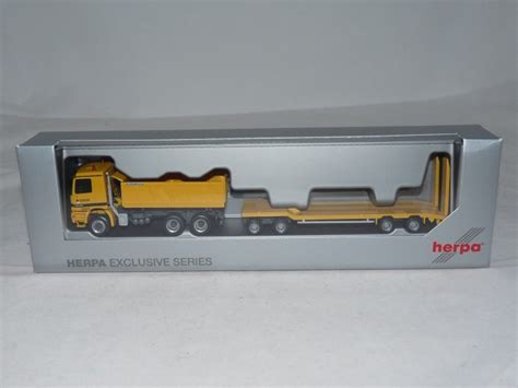 Herpa Mb Actros M Meiller Baukipper Mit Goldhofer Tu Leonhard