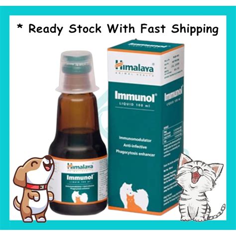 himalaya immunol liquid ml  cat  dog shopee malaysia