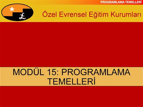 Mod L Programlama Temeller Ppt Indir