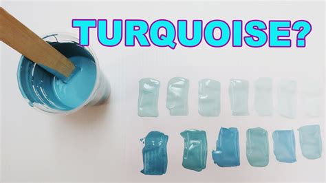 How To Make Turquoise Color Acrylic Paint And Yes You Can Hear A Frog