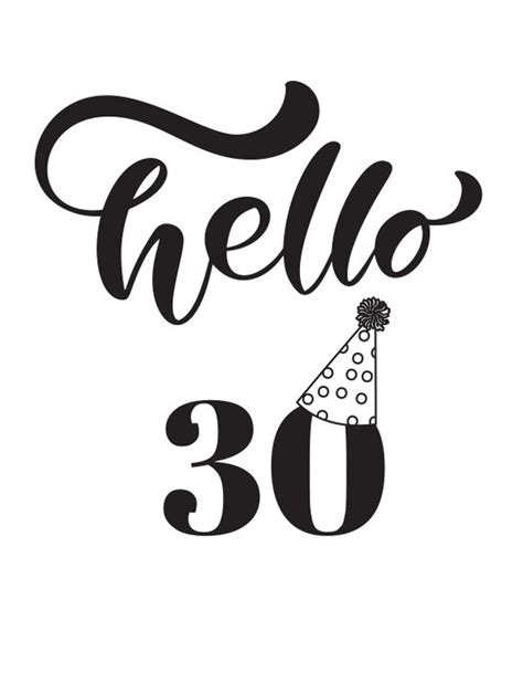 Cake Topper Svg Hello 30 Cake Topper Svg Birthday Cake 44 Off