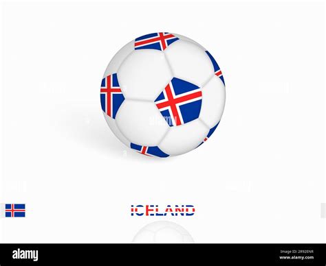 Soccer Ball With The Iceland Flag Football Sport Equipment Vector