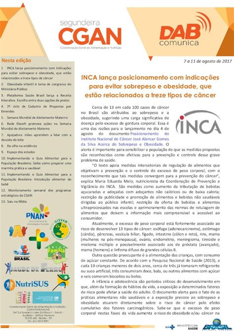 PDF INCA lança posicionamento indicações para evitar 189 28