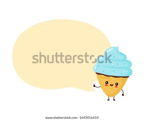 Cute Happy Smiling Ice Cream Cone Stock Vector Royalty Free