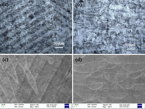 Microstructure Of Inconel 718 Formed By SLM A C Cross Sectional B D