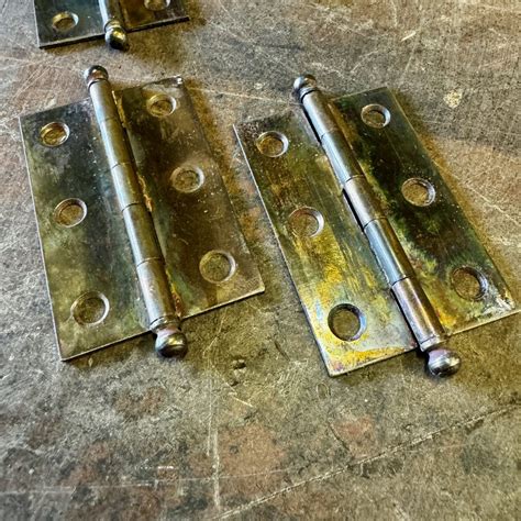 Pair Of Small Ball Tip Cabinet Hinges Historic House Salvage