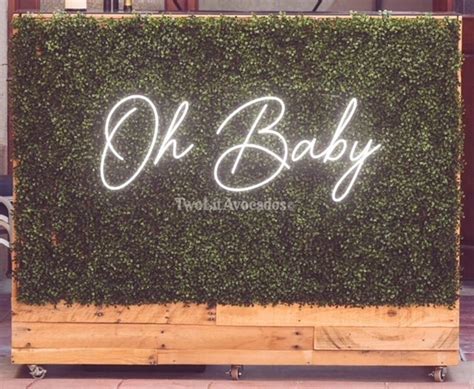 baby neon sign baby shower neon sign neon baby shower backdrop