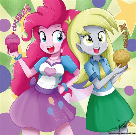 Safe Artist The Butch X Derpy Hooves Pinkie Pie Equestria