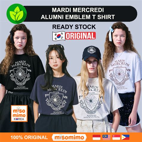 แท พรอมสง Mardi Mercredi TSHIRT ALUMNI EMBLEM ของแท 100