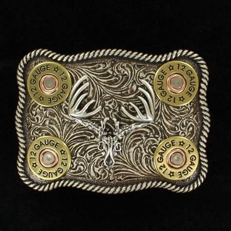 Nocona Skull And Shotgun Shell Belt Buckle 18995042