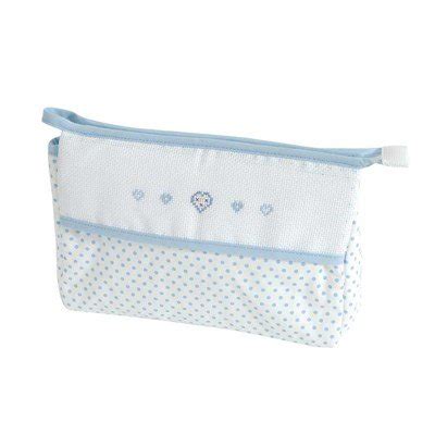 Trousse De Toilette Pour B B Dmc Pois Bleu Broder