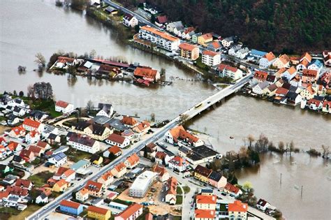 Regenstauf Aus Der Vogelperspektive Uferbereiche Mit Durch Hochwasser