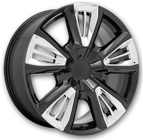 Performance Replicas Wheels Pr Gloss Black With Chrome Accents