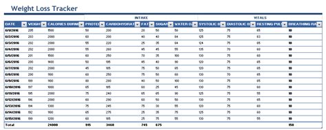 Weight Loss Tracker Template or Excel | Download