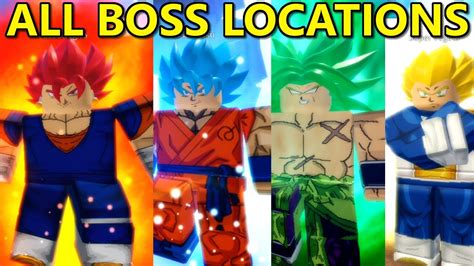 All Boss Locations Dragon Blox Ultimate Roblox Youtube