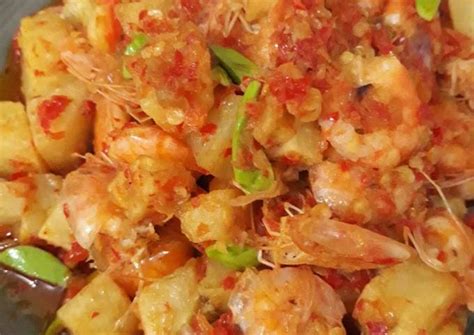 Resep Sambel Goreng Udang Kentang Pete Oleh Zakiatun Nisa Cookpad