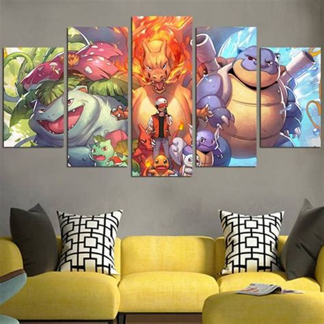 Pokemon Venusaur Charizard Blastoise Wall Art Canvas Pokemon Venusaur