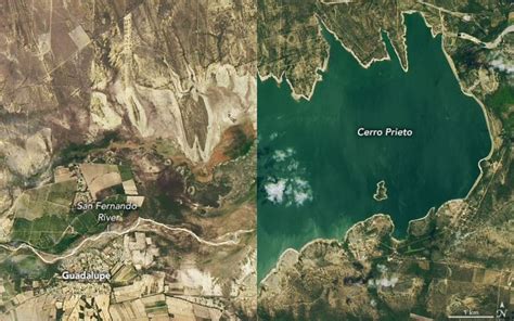 La NASA muestra imágenes de la presa Cerro Prieto en NL así se ve la