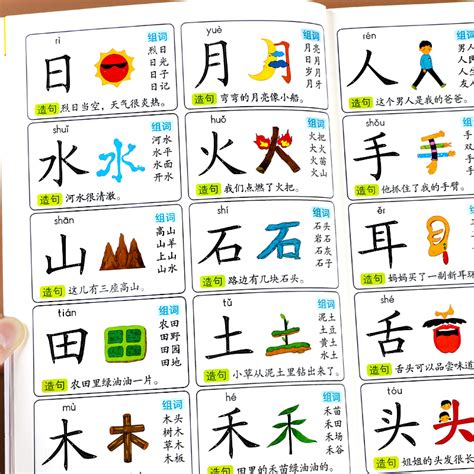 幼儿象形识字1200字儿童认字书趣味看图识字大王启蒙早教书籍神器幼儿园学前班升一年级识字卡片3000字每日一练幼小衔接教材全套 虎窝淘