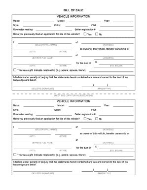 Texas Salvage Bill Of Sale Form Templates Fillable Printable