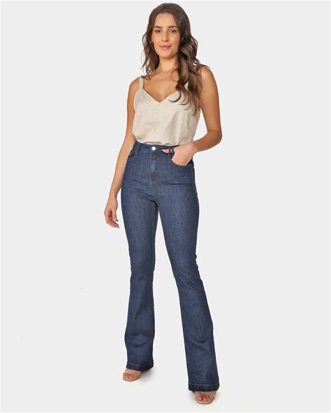 Riachuelo Cal A Jeans Feminina Bootcut Denim Escuro Ak By Riachuelo