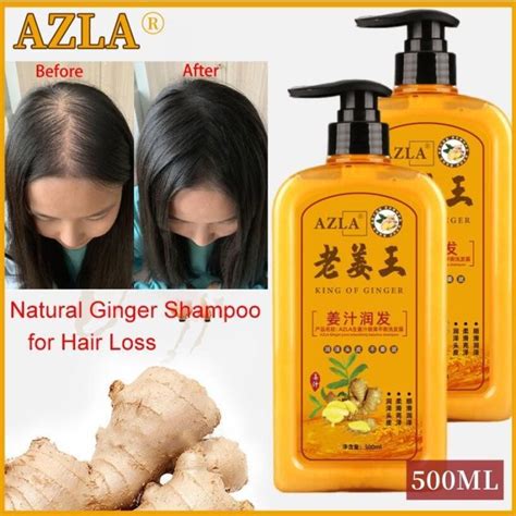 Original Azla Ginger Shampoo 500ml For Hair Loss Herbal Ginger Extract Shampoo Hair Growth Anti