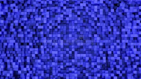 Blue Rectangle Square Pattern 3d Rendering Stock Illustration ...