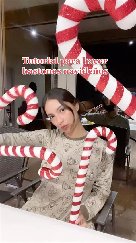 Tutorial para hacer bastones navideños Christmas diy Christmas decor