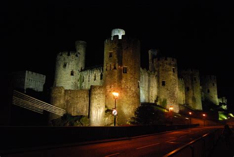 Conwy Castle Lit Up At Night © N Chadwick Geograph Britain And Ireland