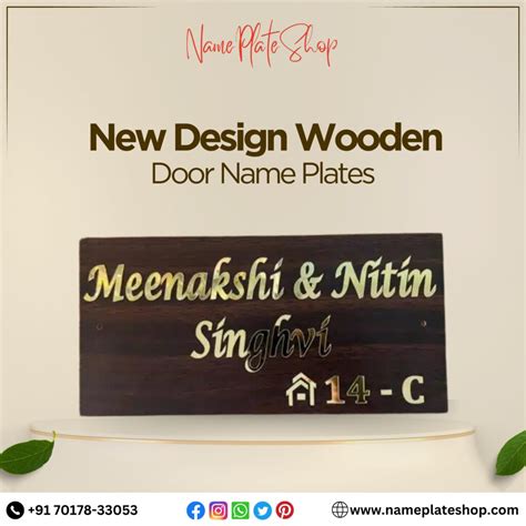 New Design Wooden Door Name Plates Welcoming Elegance