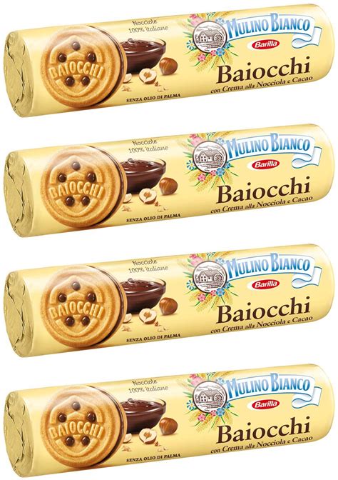 Amazon Mulino Bianco I Baiocchi Cookies With Cream Hazelnut And