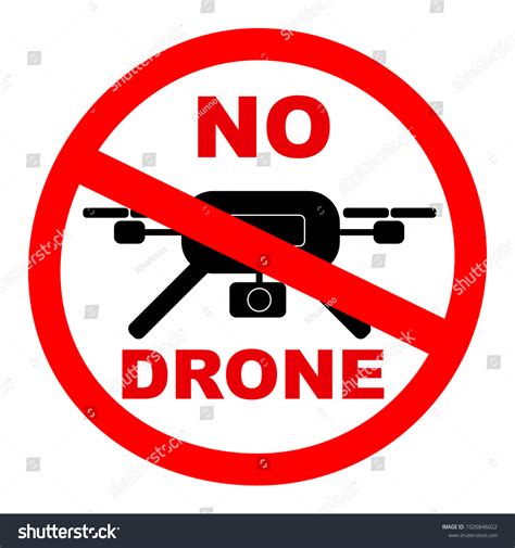 No Drone Zone Restrictive Sign Stock Vector Royalty Free 1026846022