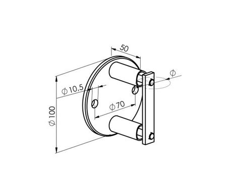 Sellon 24 Onlineshop Edelstahl AISI304 Wandanker Ø100 mm für Pfosten